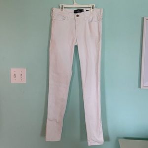 low rise white hollister jeans